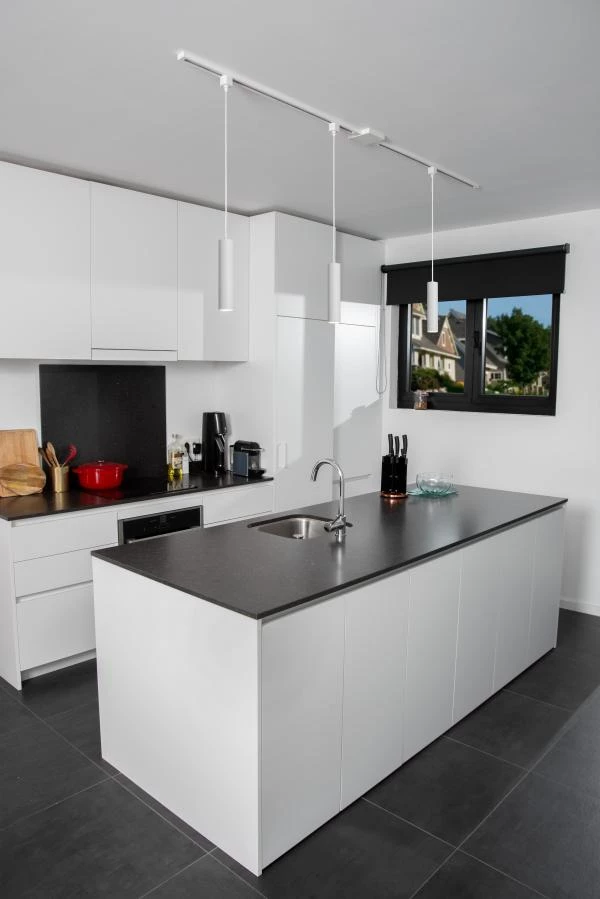 Lucide TRACK FLORIS pendant - 1-circuit Track lighting system - 1xGU10 - White (Extension) - atmosphere 3